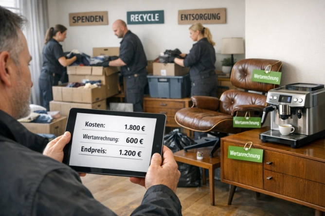 Haushaltsauflösung mit Wertanrechnung